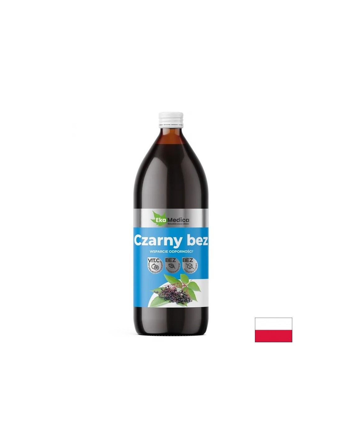 Jus de sureau avec camu camu et vitamine c - Immunité et système respiratoire, 1 litre, 20 ou 40 doses