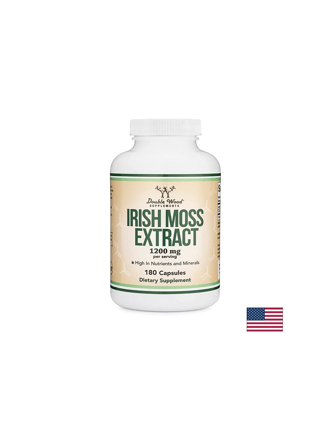 Mousse de mer d'Irlande - Algues rouges (mousse d'Irlande), 180 capsules <tc>Double Wood</tc>