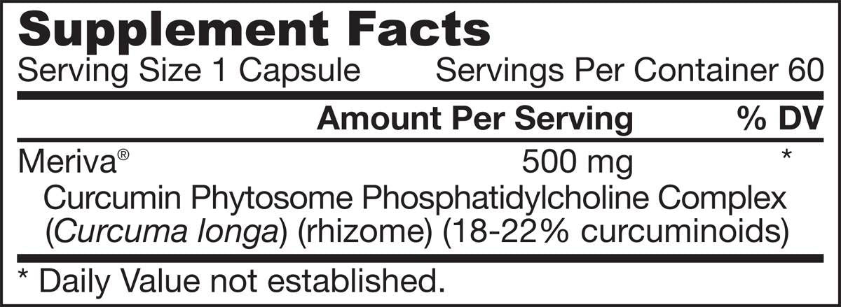 Phytosome de curcumine 500 mg | Meriva® - 60 capsules