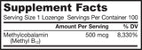 Méthyl B-12 5000 mcg - 60 comprimés sublinguaux
