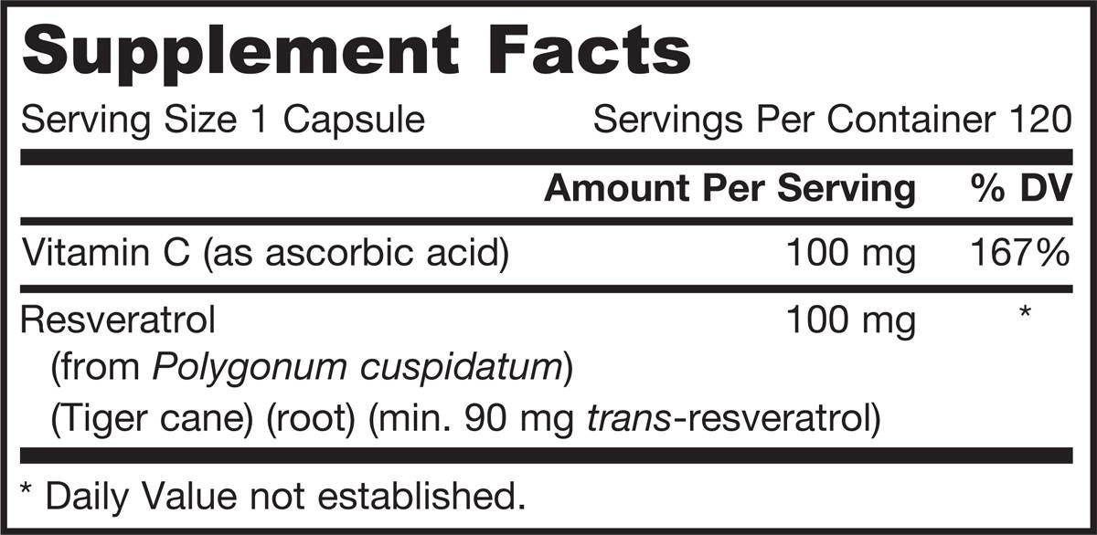 Resvératrol 100 mg - 120 capsules