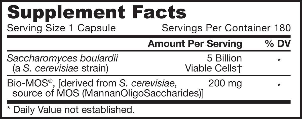 Saccharomyces bouladii + MOS - 180 capsules