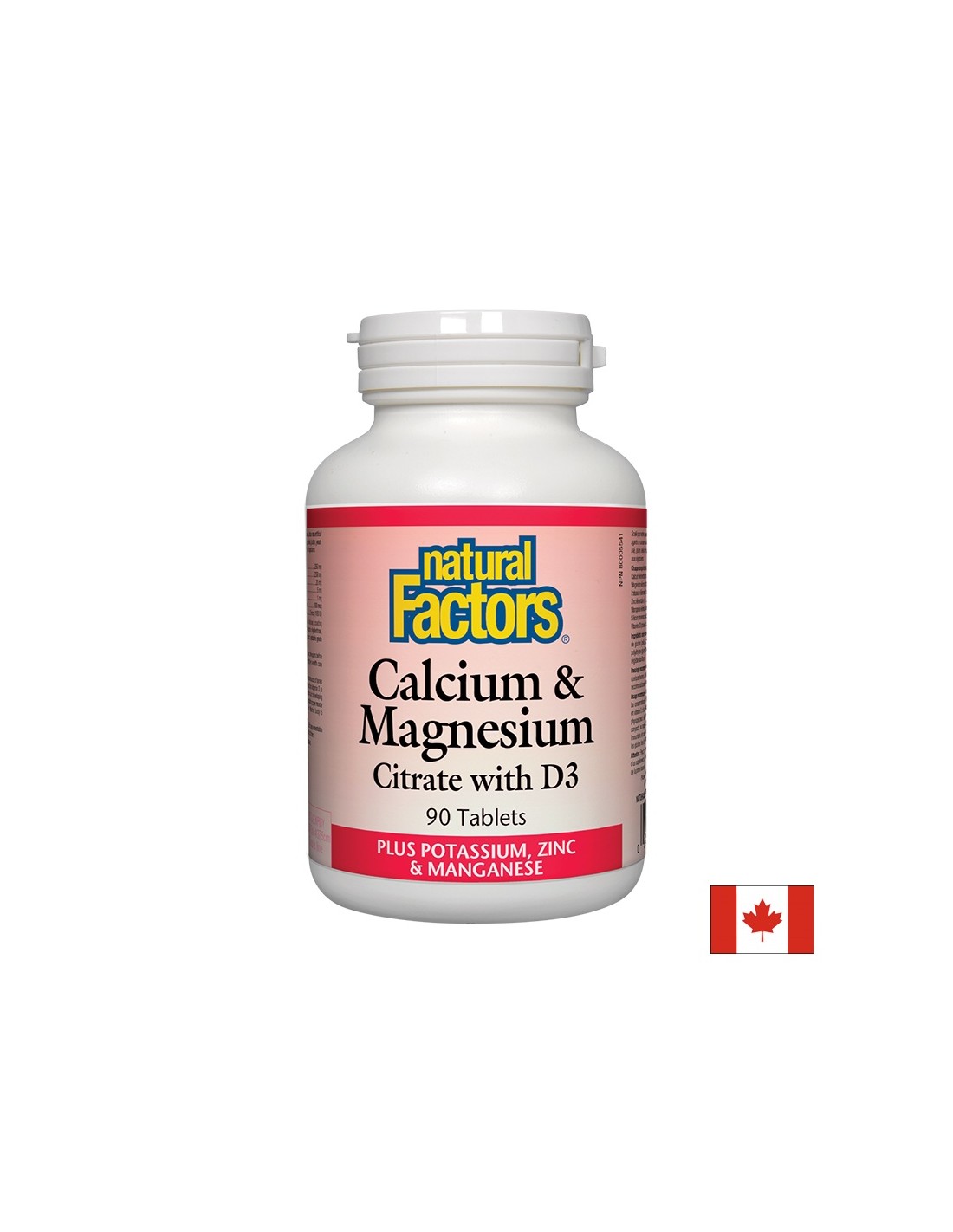 Citrate de calcium et de magnésium avec D3 - 90 comprimés