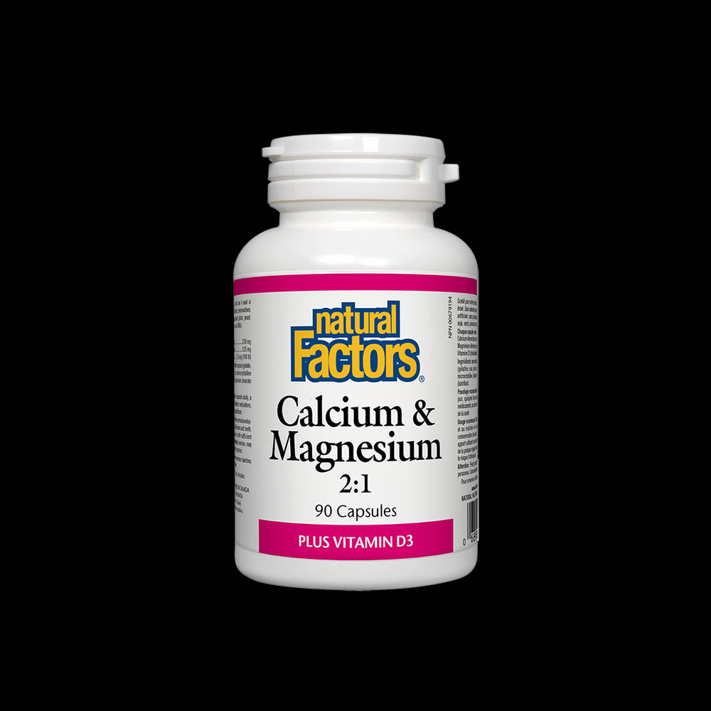 Calcium et magnésium avec vitamine D3 376 mg - 90 capsules