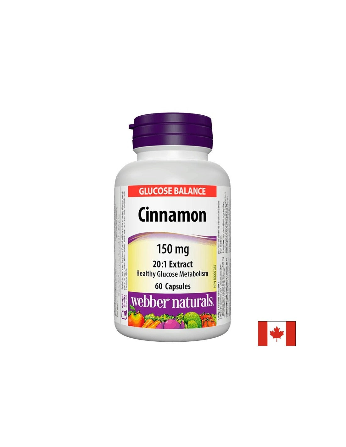Cannelle - pour une glycémie équilibrée, 150 mg x 60 capsules
