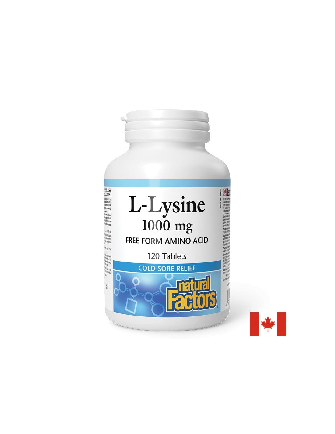 Herpès simplex, ostéoporose et santé cardiaque - l-lysine, 1000 mg x 120 comprimés