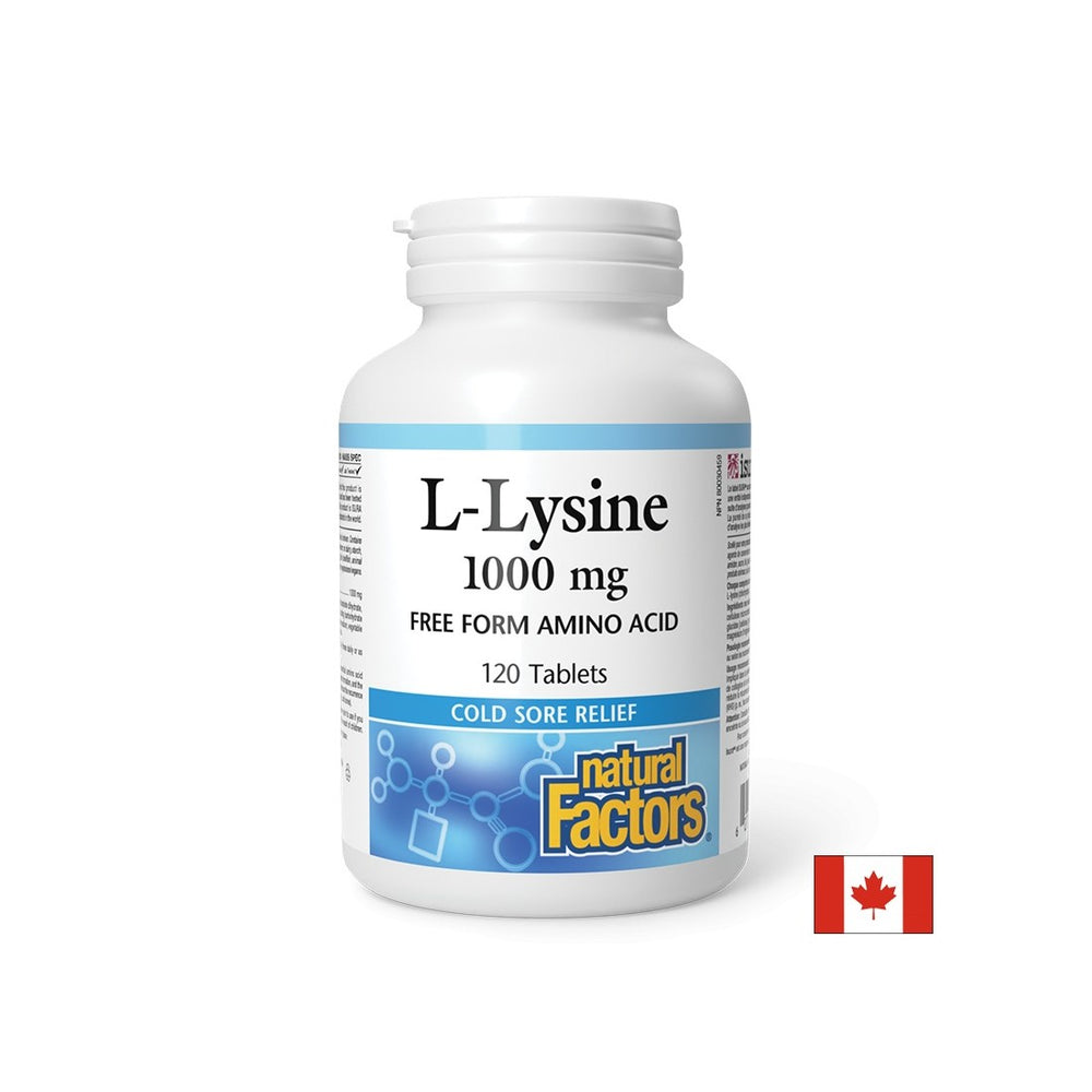 Herpès simplex, ostéoporose et santé cardiaque - l-lysine, 1000 mg x 120 comprimés