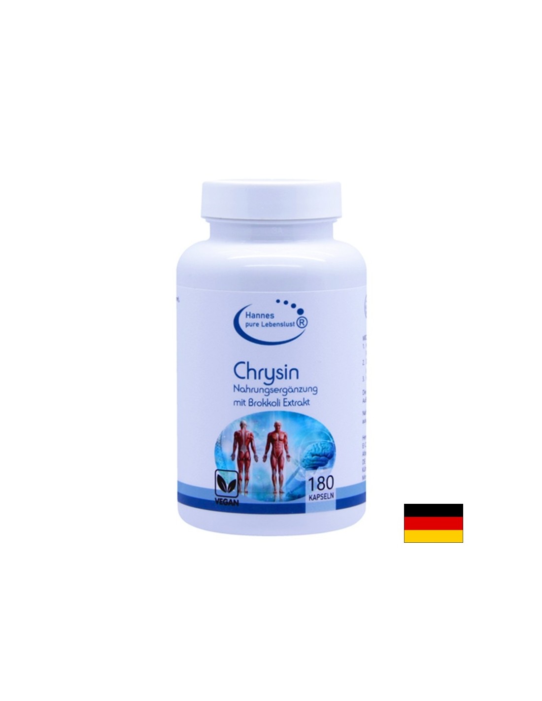 Équilibre hormonal - Chrysin (du brocoli), 180 capsules