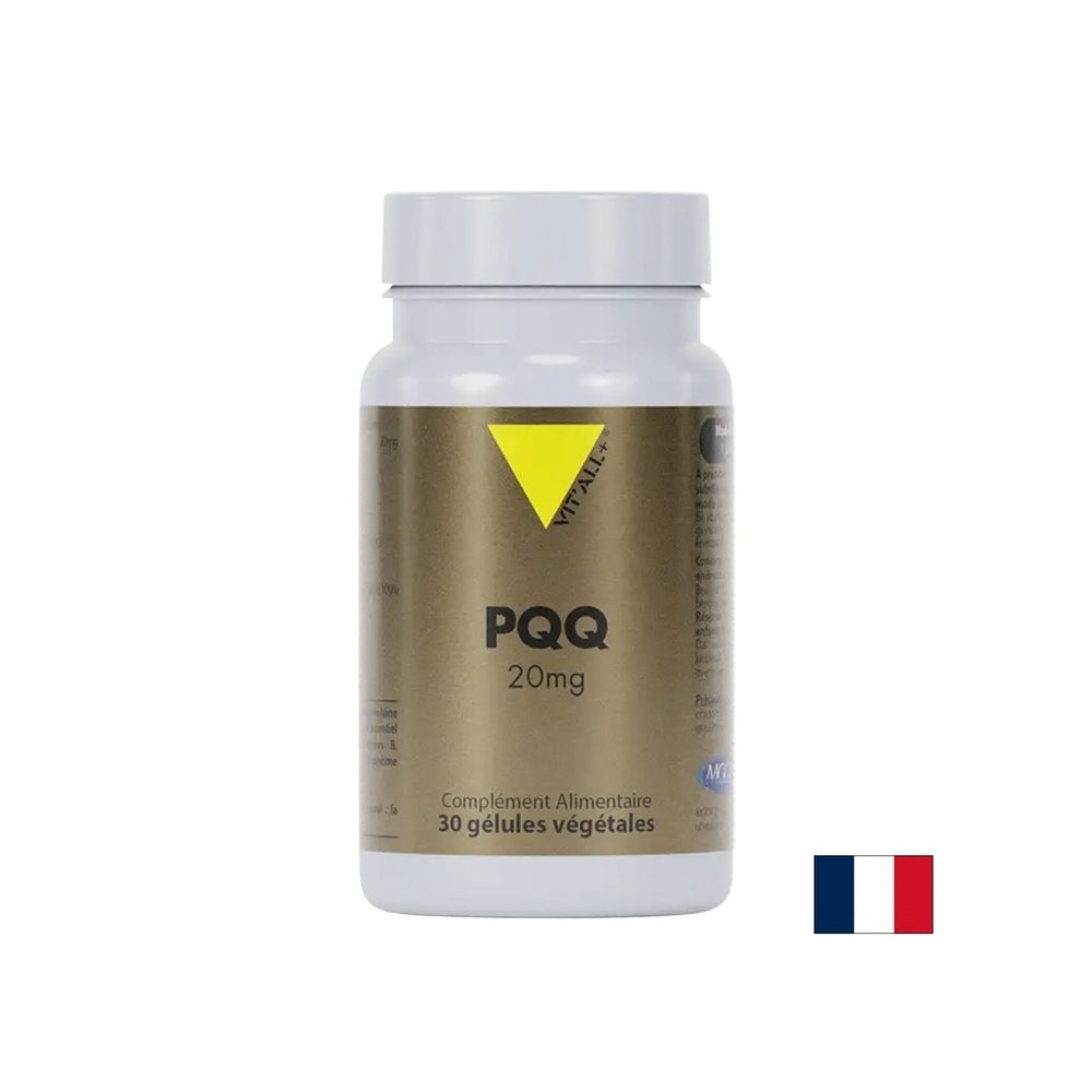 Fonction de santé cellulaire, de cœur et de cerveau - Pyrroloquinoline Quinone PQQ, 20 mg, 30 capsules