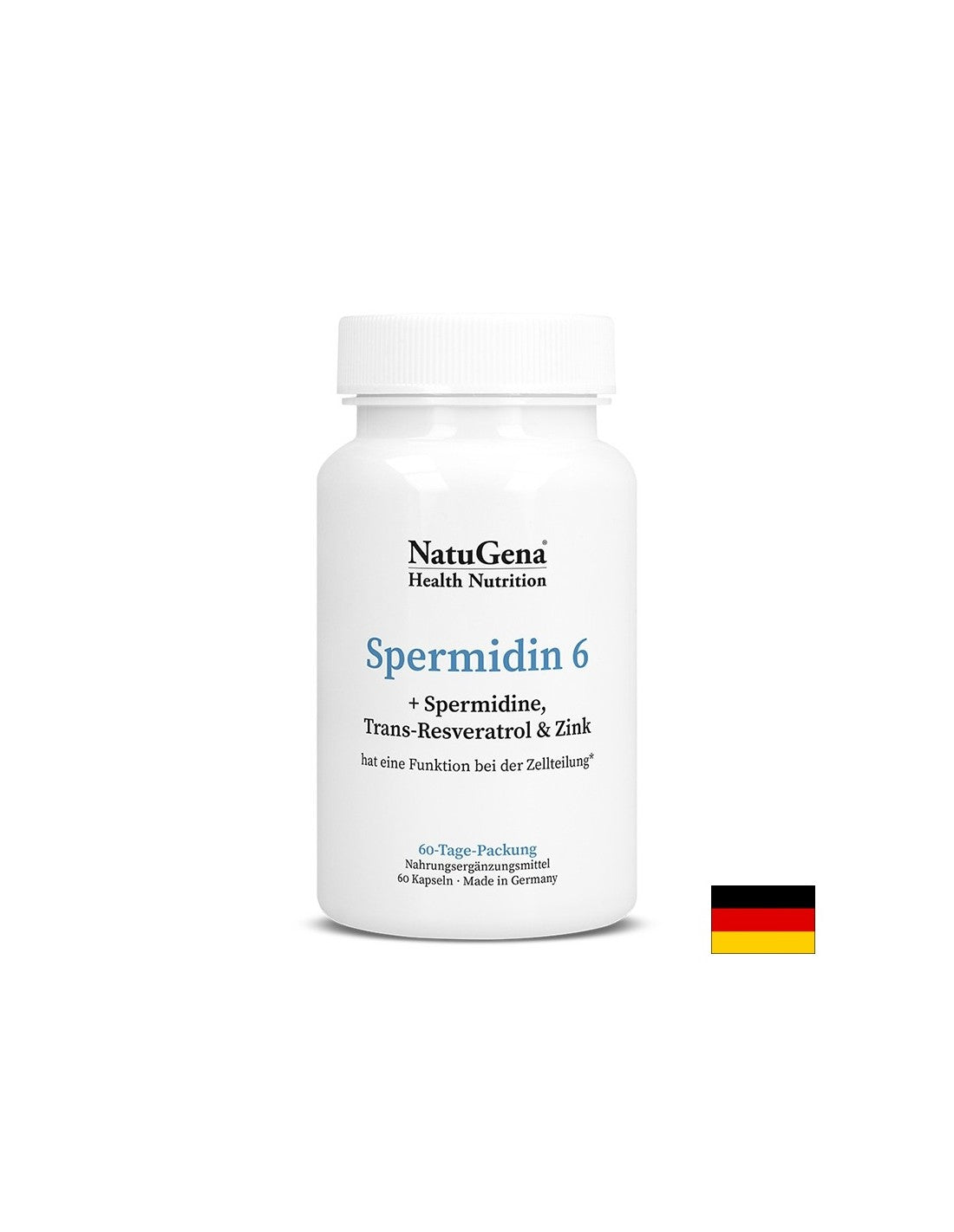 Santé cellulaire - spermidine 6 (spermidine + trans-resveratrol et zinc), 60 capsules
