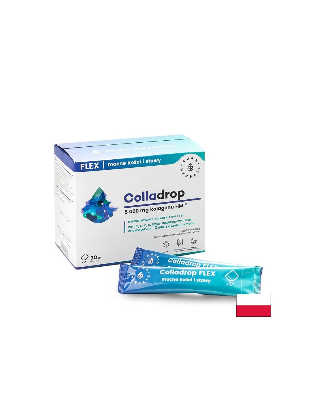 Collagène conjoint HM ™ (avec chondroïtine, acide hyaluronique, MSM et Boswellia), 30 sachets