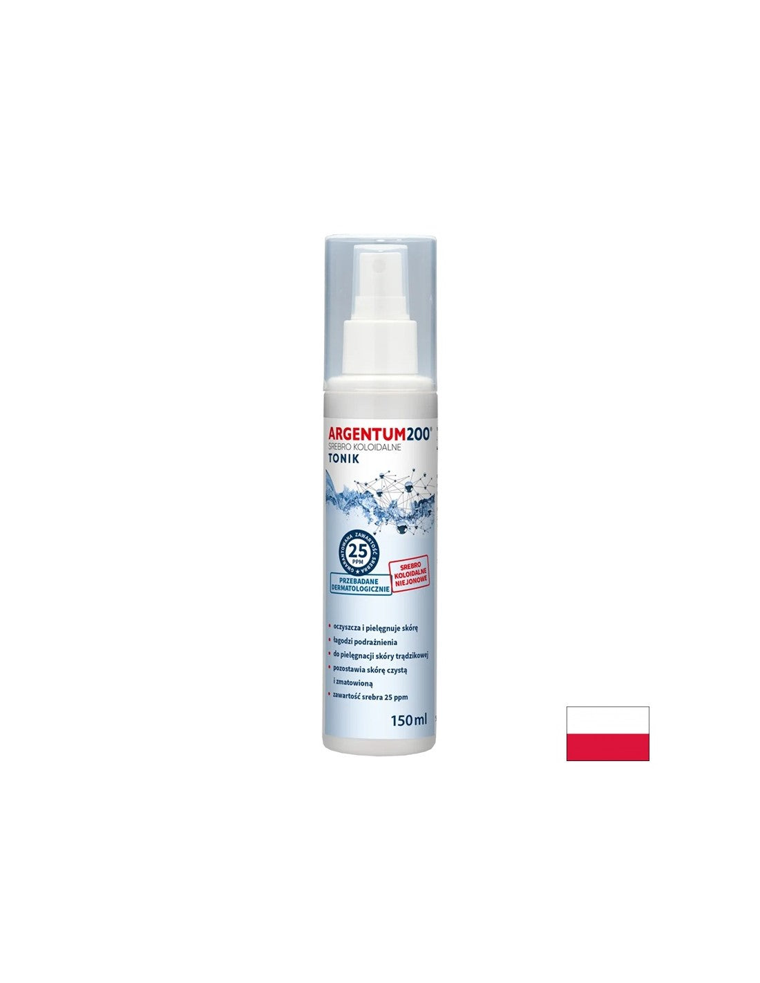 Argent colloïdal argentum 200 - 25 ppm, 150 ml de pulvérisation