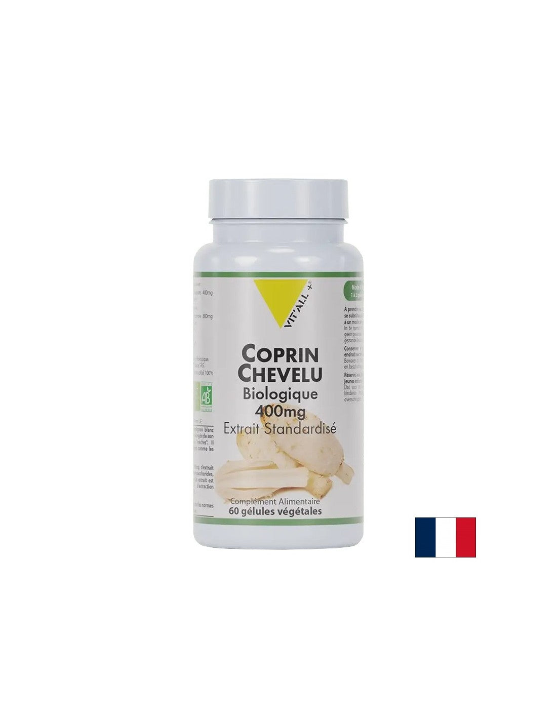 Contrôle de la glycémie - Extrait de champignons Koprinka, bio, 400 mg x 60 capsules