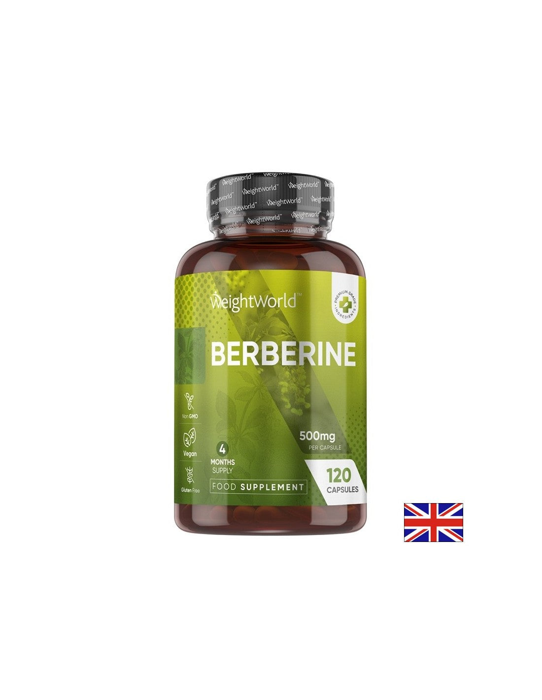 Contrôle de la glycémie et du cholestérol - berbérine, 500 mg x 120 capsules