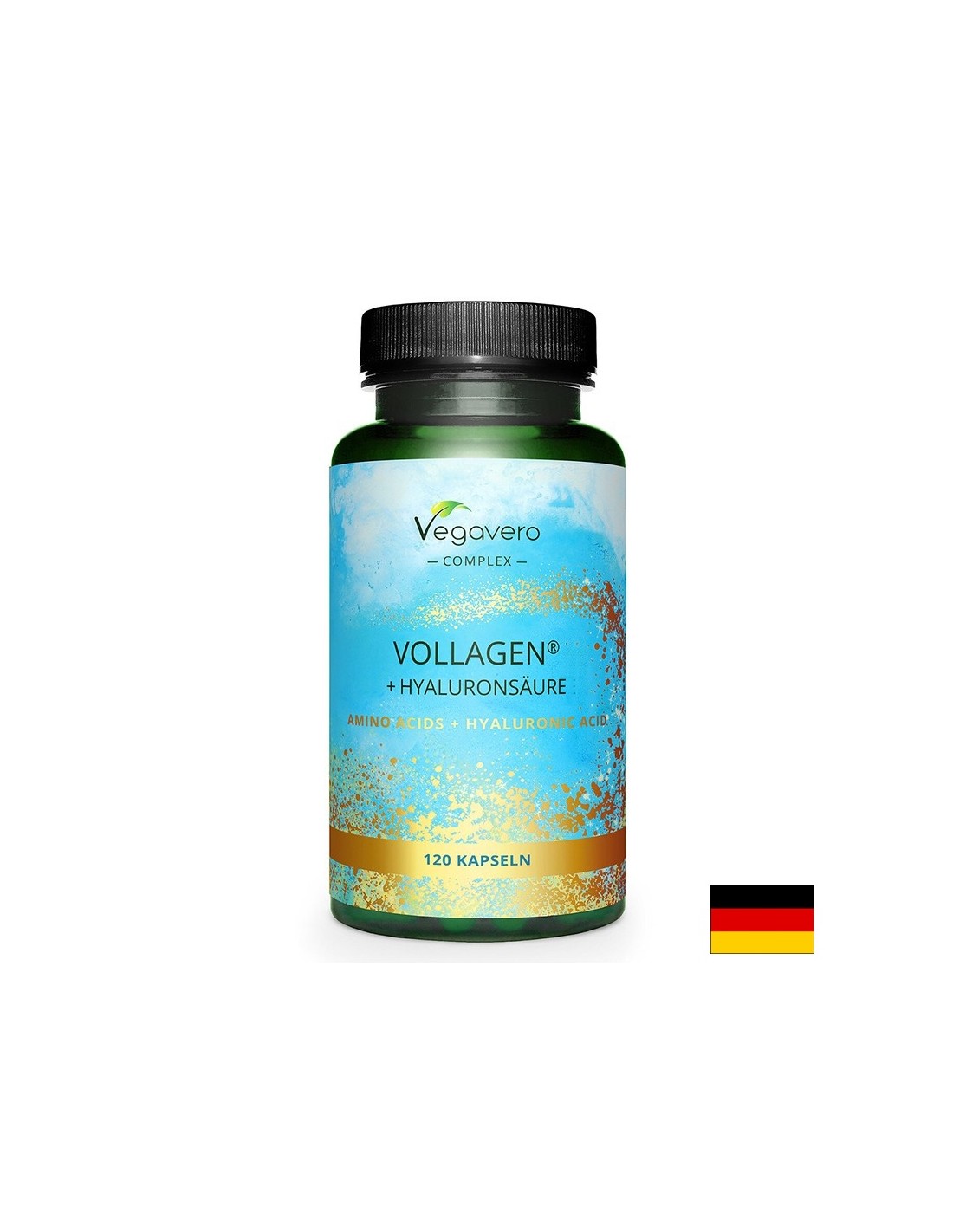 Cheveux et peau - Acides aminés + Acide hyaluronique Vollagen, 120 capsules <tc>Vegavero</tc>
