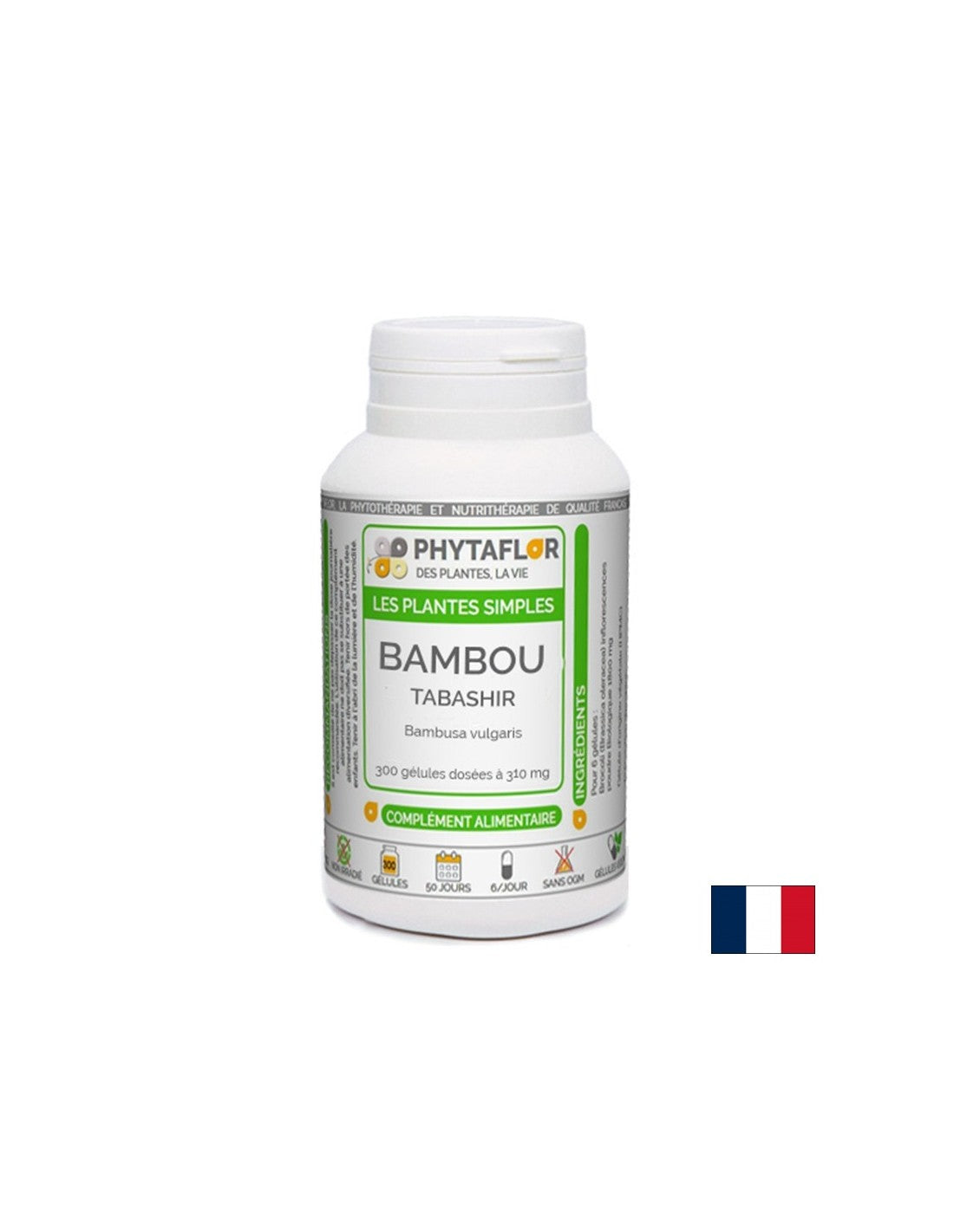 Cheveux et peau - exsudat en bambou, 300 mg x 50 capsules