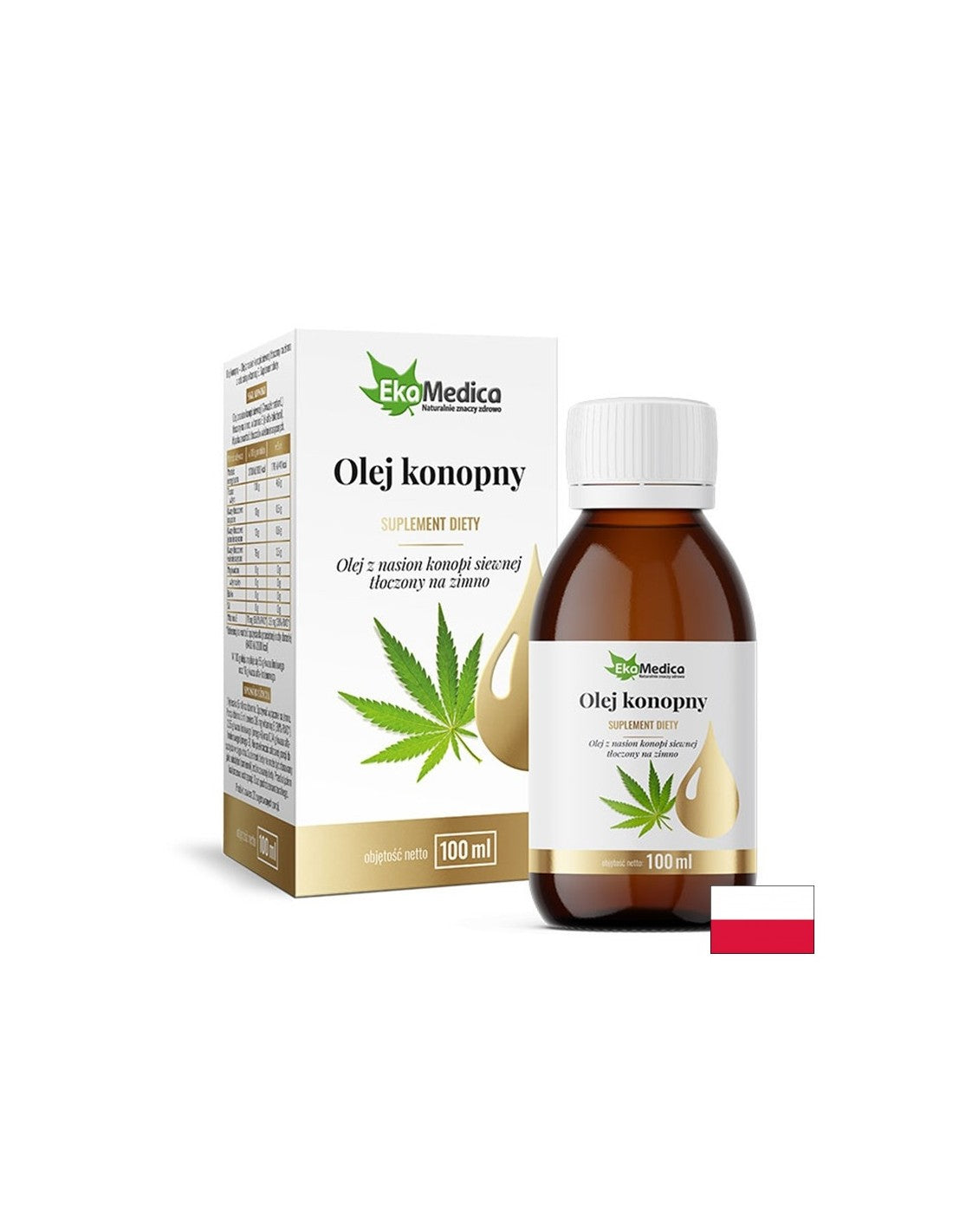 Cheveux et peau, équilibre hormonal - huile de graines de chanvre + vitamine E, 100 ml d'Ekamedica
