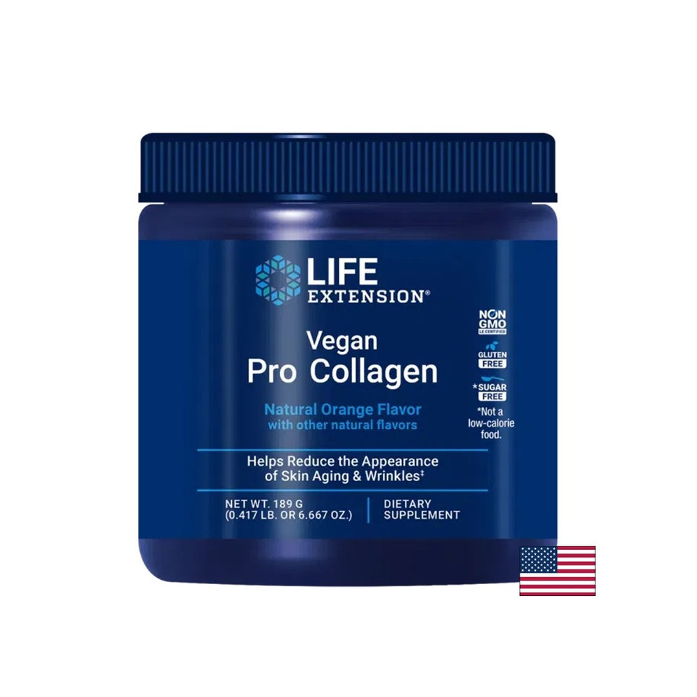 Cheveux et peau - Vegan Pro Collagène, 189 g de poudre, parfumé à l'orange