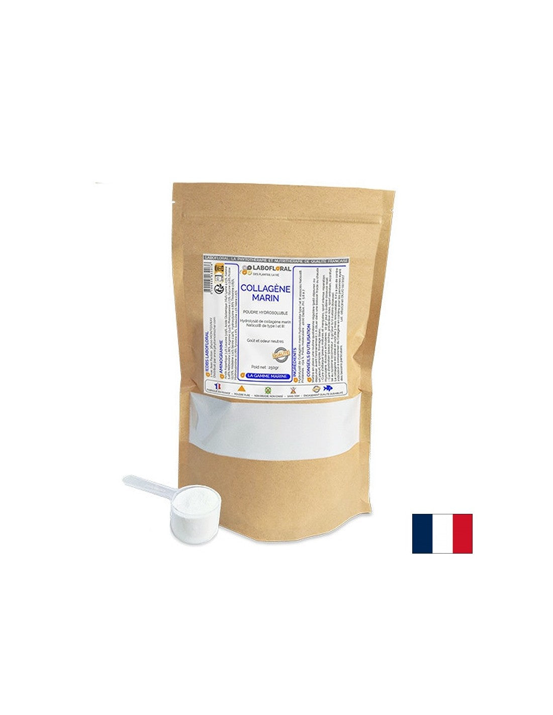 Cheveux, peau et articulations saines - Collagène marin hydrolysé Naticol® (Type I, III), 250 g de poudre