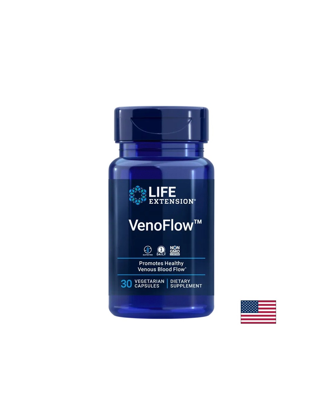 Vessels sanguins - Venoflow ™ Pycnogenol + Nattokinase, 30 capsules