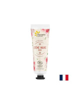 Crème à la main avec eau florale damascena rose, beurre de karité et aloe vera, 30 ml de nature floute