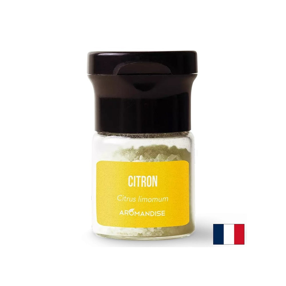 Crystals d'huile essentielle de citron (culinaire) - pour les plats aromatisés, sauces, boissons, 10 g