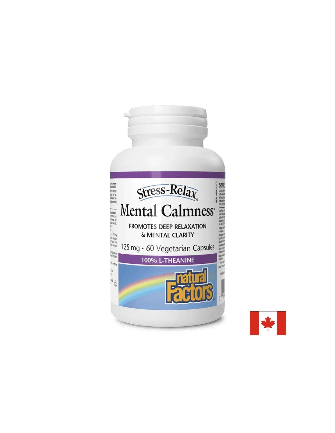 L-Théanine, 125 mg - Soutien du système nerveux, 60 capsules <tc>Natural Factors</tc>