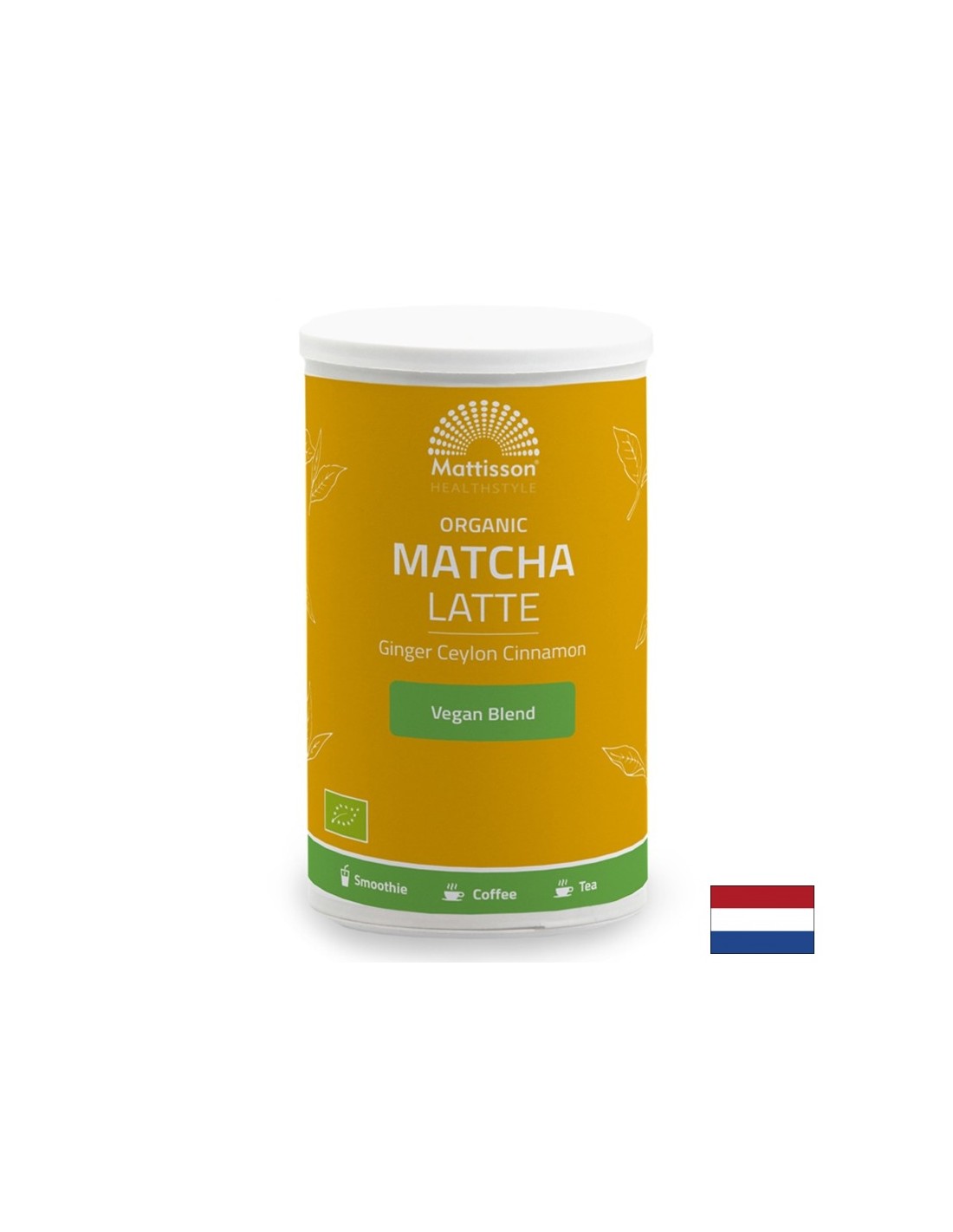 Latte Matcha, Gingembre et Cannelle de Ceylan Bio, 140g de poudre <tc>Mattisson Healthstyle</tc>