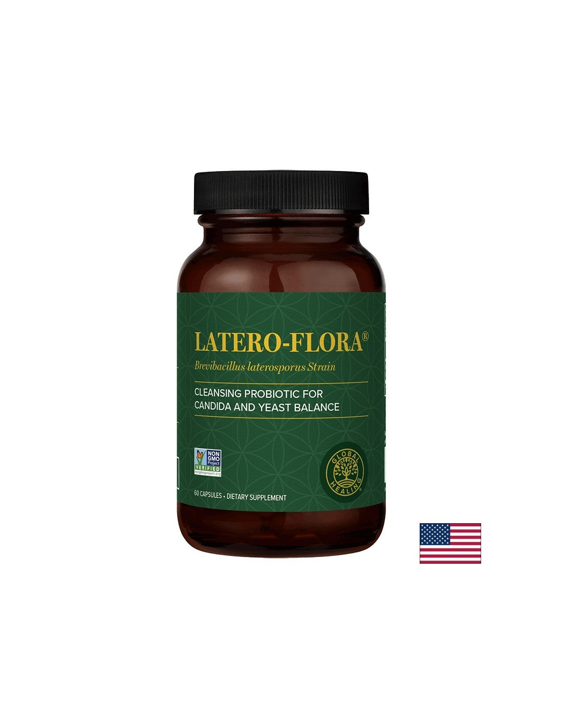 Latero-Flora ™ Brevibacillus Laterosporus (souche BOD ™) - Probiotique contre Candida dans l'intestin, 60 capsules
