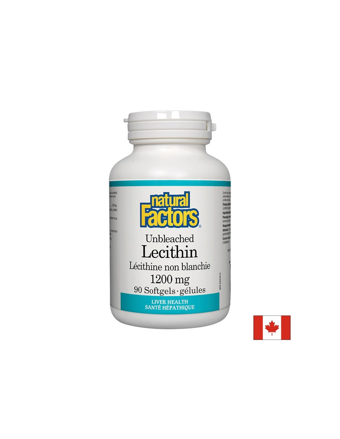 Lécithine non blanchie 1200 mg - 90 capsules de gel