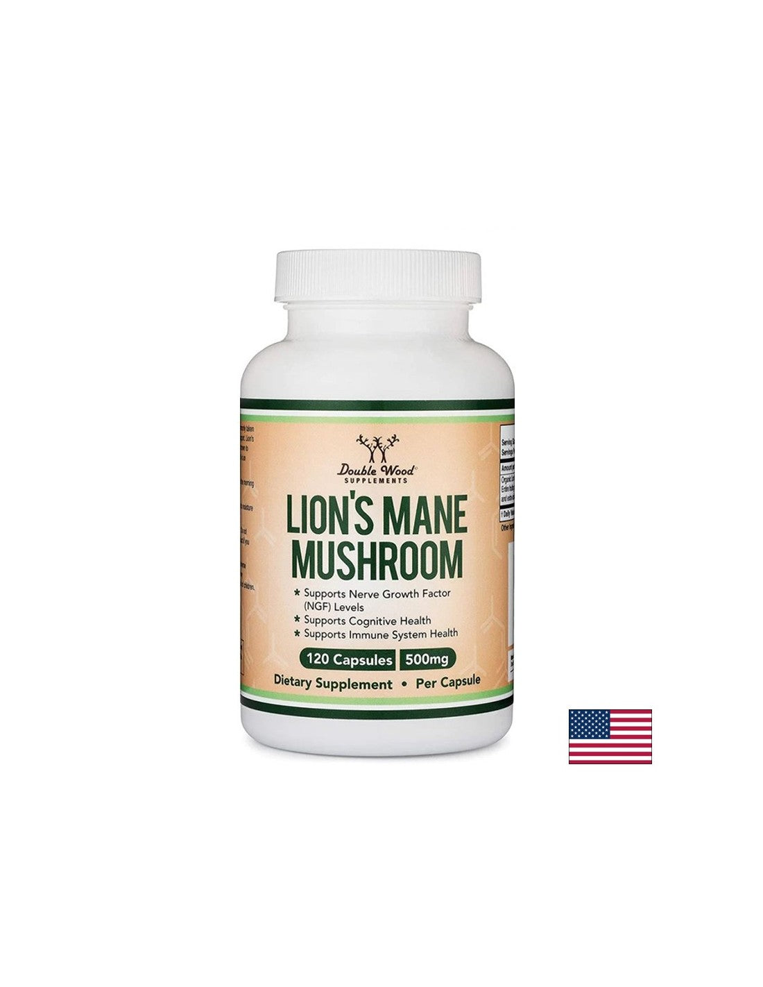 Champignon Crinière de Lion - Crinière de Lion, 120 capsules <tc>Double Wood</tc>