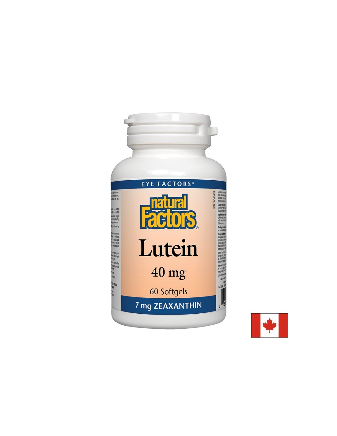 Lutéine/Lutéine 40 mg + Zéaxanthine x 60 capsules molles <tc>Natural Factors</tc>