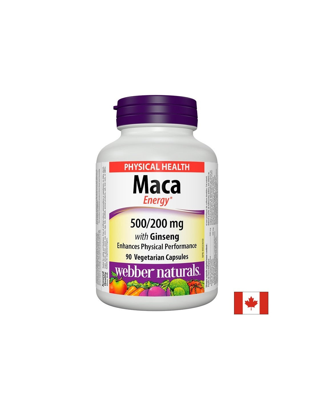 Maca Energy au ginseng - Maca et ginseng coréen, 90 capsules <tc>Webber Naturals</tc>