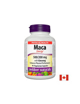 Maca Energy au ginseng - Maca et ginseng coréen, 90 capsules <tc>Webber Naturals</tc>