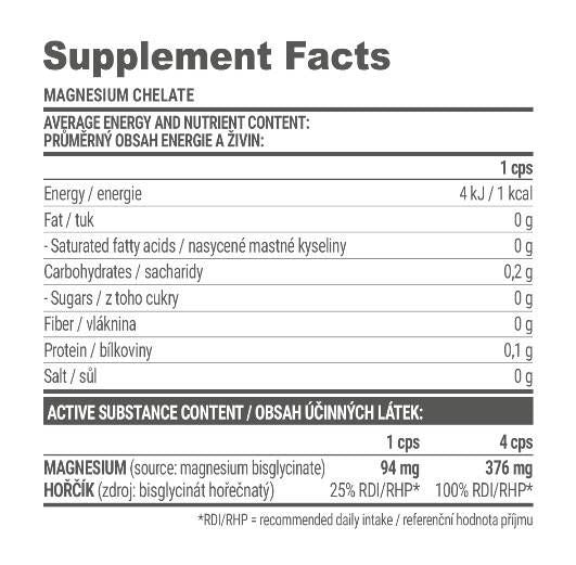 Chélate de magnésium - 120 capsules