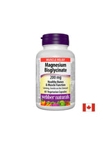 Bisglycinate de magnésium/Magnésium (bisglycinate) 200 mg x 60 gélules <tc>Webber Naturals</tc>