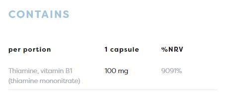 Vitamine B1 100 mg | Thiamine - 120 capsules