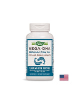 Huile de poisson Mega-DHA 1000 mg - 60 capsules