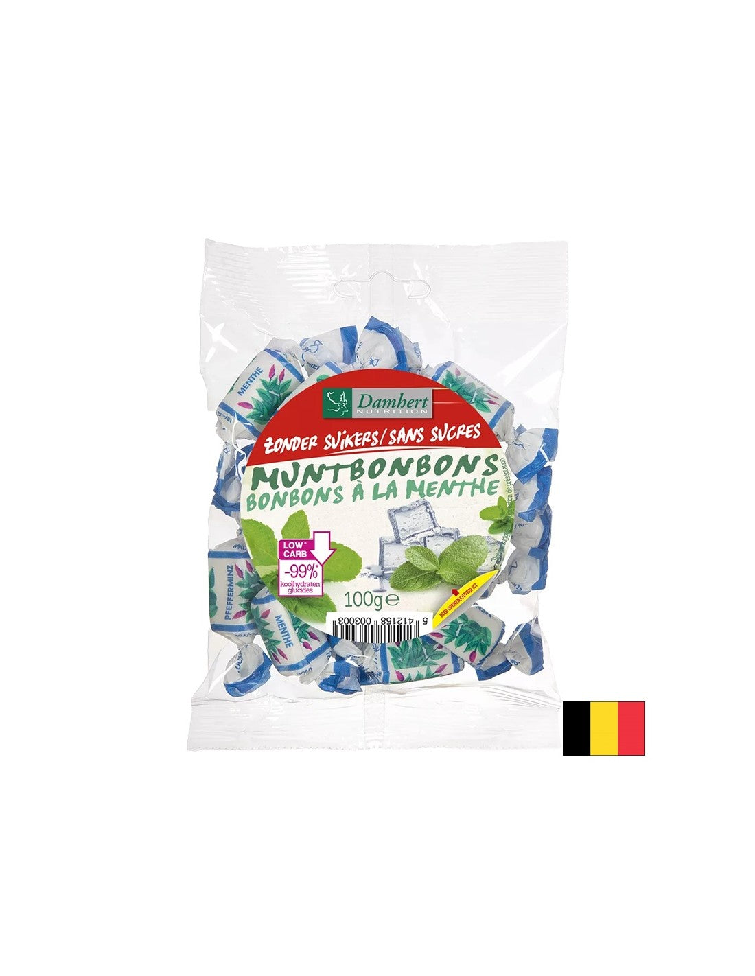 Bonbons à la menthe (sans sucre), 100 g