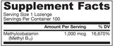 Méthyl B-12 1000 mcg - 100 comprimés sublinguaux