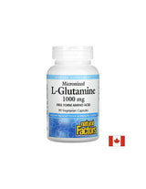 Pour la barrière intestinale et la fonction musculaire - L-glutamine (micronisée), 1000 mg, 90 capsules