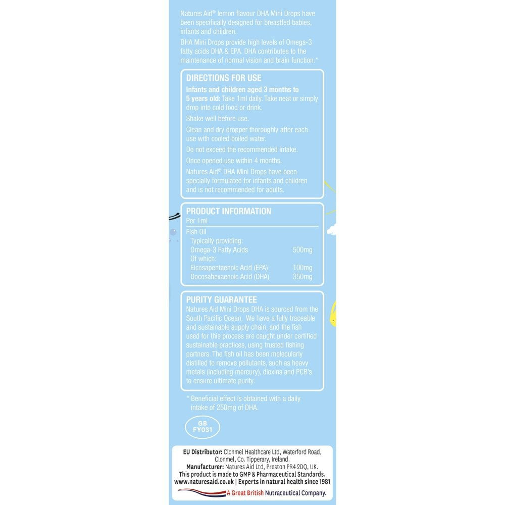 Omega 3 gouttes pour les enfants (enfants oméga-3 mini gouttes) 50 ml naturesaid