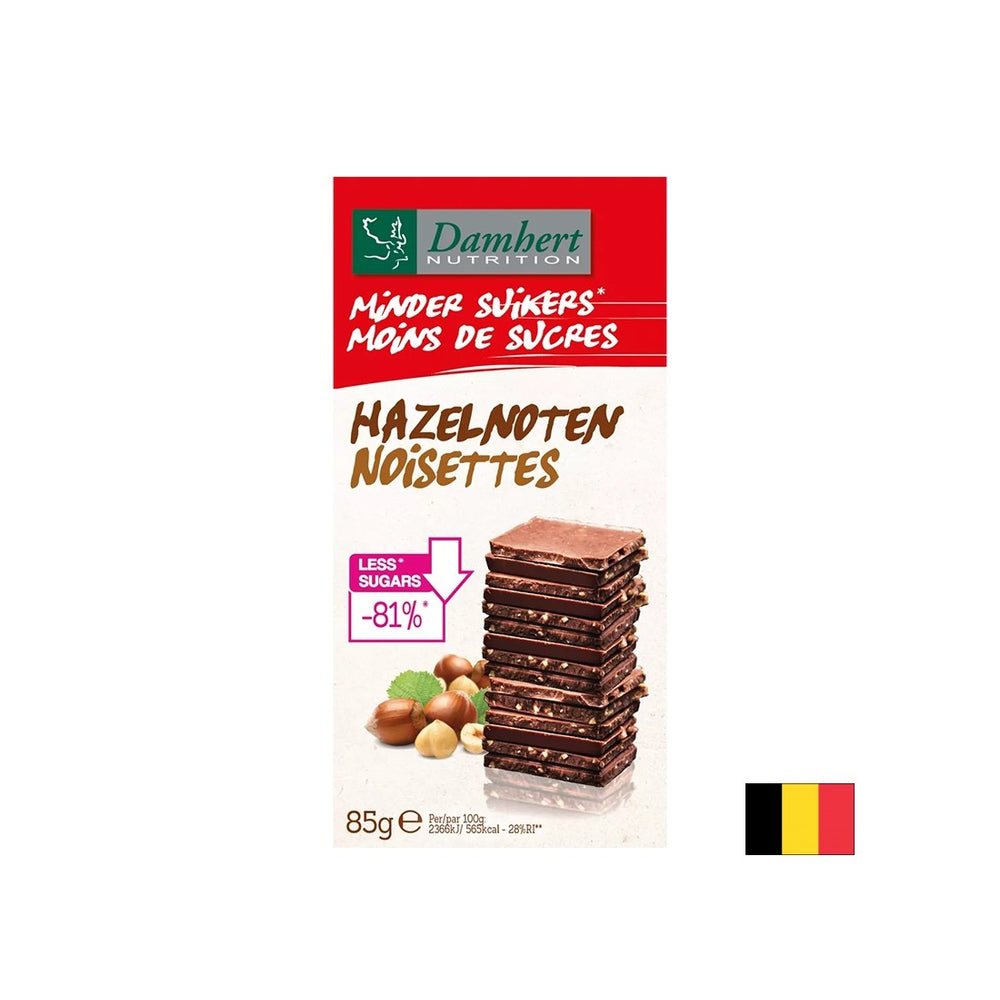 Chocolat au lait avec noisettes (sans sucre), 85 g