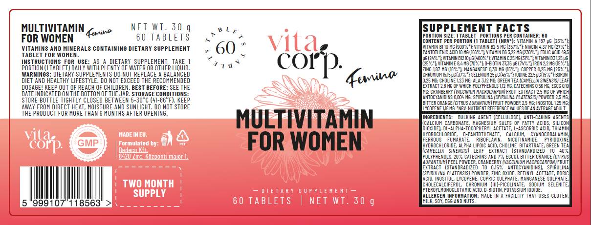 Femina Multivitamin pour femmes - 60 comprimés