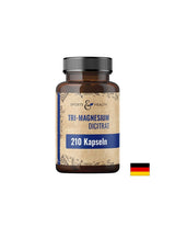 Fonction musculaire, Santé cardiaque et neurologique - Magnésium (Tri-magnésium-Dicitrate), 120 mg x 210 Capsules