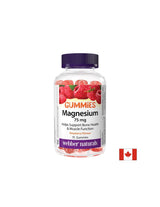 Système musculaire et nerveux - Magnésium (citrate), 75 mg x 75 comprimés de gelée, aromatisé à la framboise