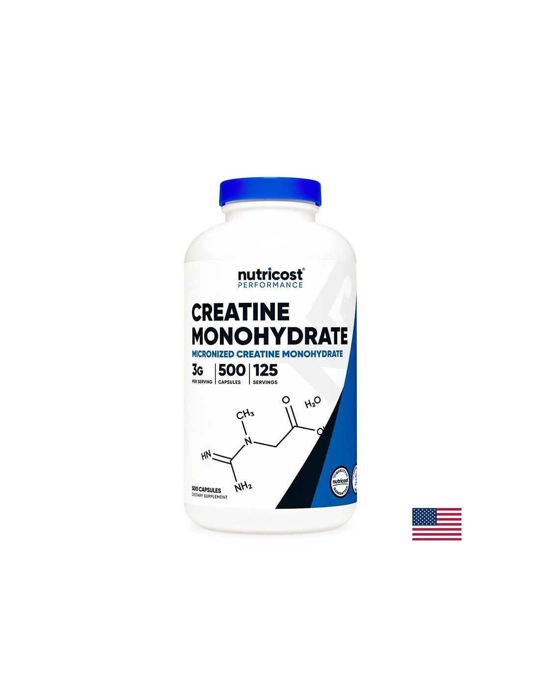 Masse musculaire et force - monohydrate de créatine, 750 mg x 500 capsules
