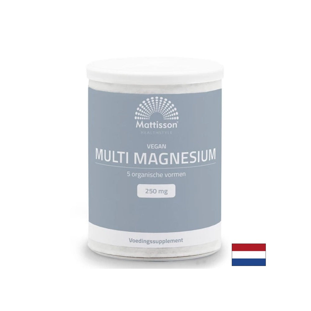 Système musculaire, cardiaque et nerveux - multi-magnésium (formule végétalienne), 200 g de poudre, 100 doses