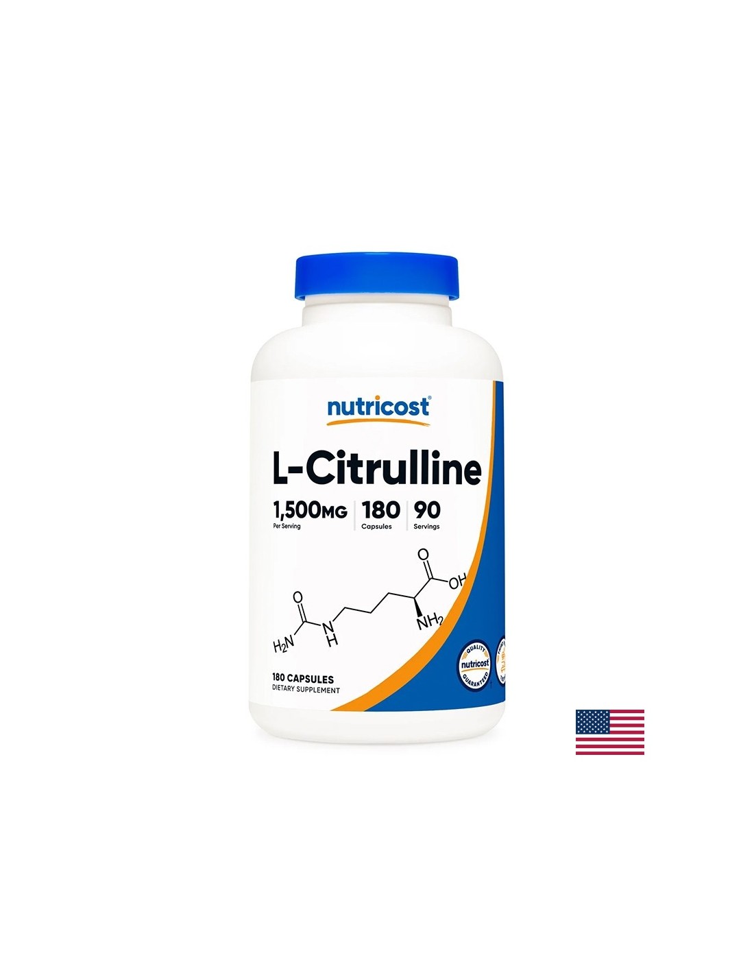 Force musculaire et santé cardiaque - L-Citrulline, 750 mg x 180 capsules