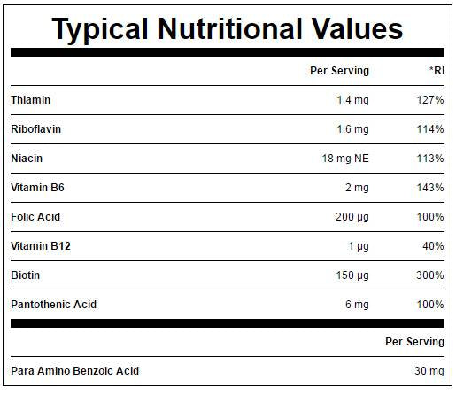 Complexe de vitamine B 120 comprimés